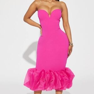 Pink Strapless Dress